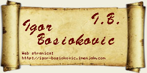 Igor Bosioković vizit kartica